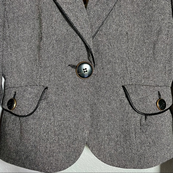Express Wool Blend Gray Jacket Blazer - Size 4 - Picture 5 of 11